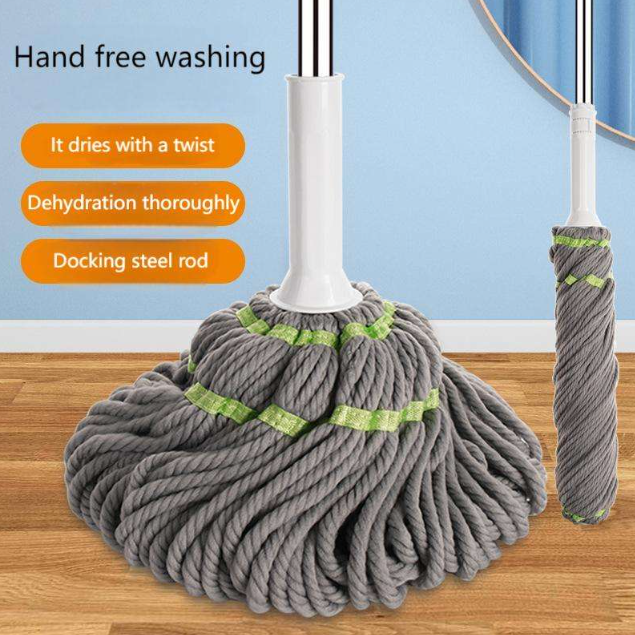2-in-1 Long Handle Magic Twist Mop Twist Spin Floor Mop